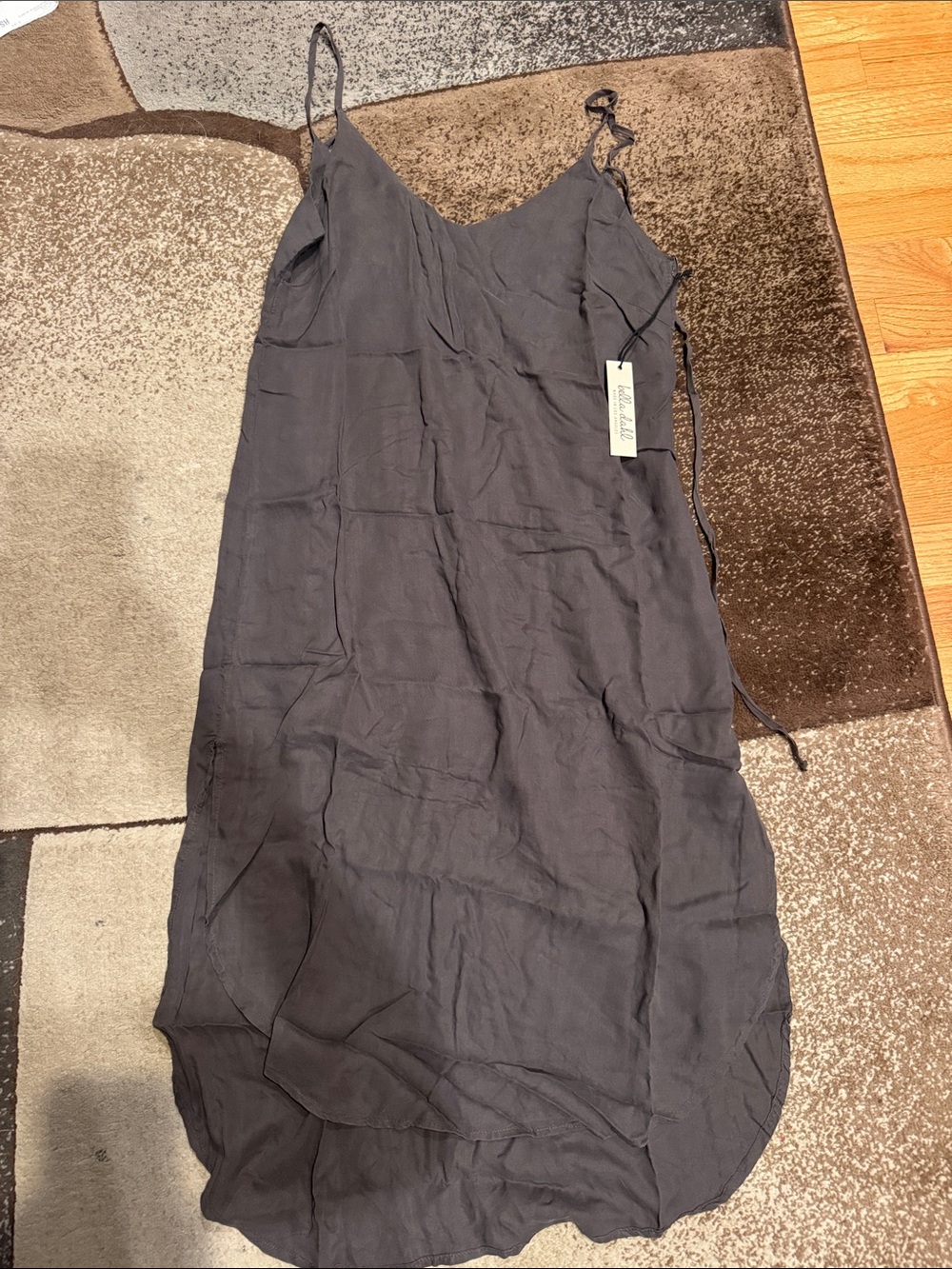 Bella Dahl Charcoal Slip Maxi Dress